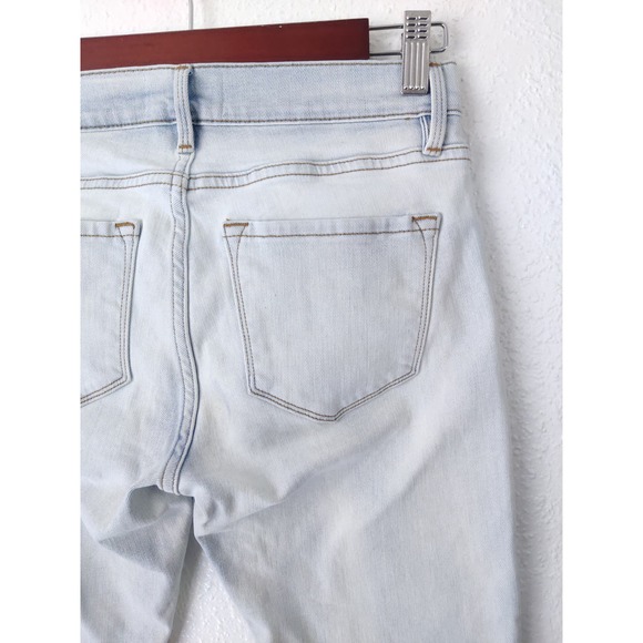 3/$20 FRAME Denim Light Blue Le Garçon Crop Cotton Blend Raw Hem Cropped Jean 24 - Picture 6 of 8